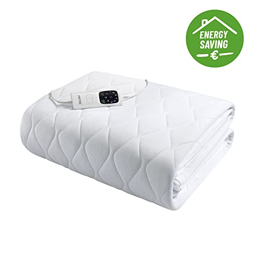 Imetec Scaldasonno Adapto, Maxi-Spann-Wärmeunterbett für Einzelbett, 195x90 cm, geringer Stromverbrauch, schnelle Erwärmung, indiv. Temperatur, hypoallergenes gestepptes Gewebe, Steuerung mit 6 Temp.