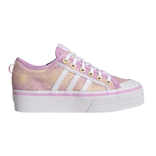 adidas Originals Mujer Plataforma Nizza Basket, rosa, 38 EU