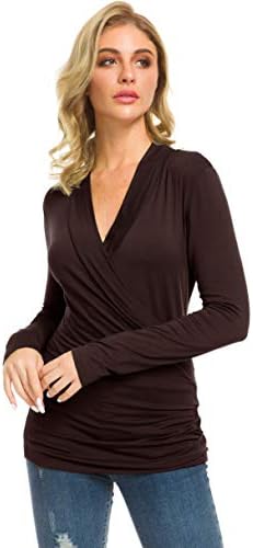 Maglietta Maniche Lunghe Donna Afibi – Girocollo Elasticizzata, Slim Fit, A Costine, Basic, Taglie Forti XX-Large