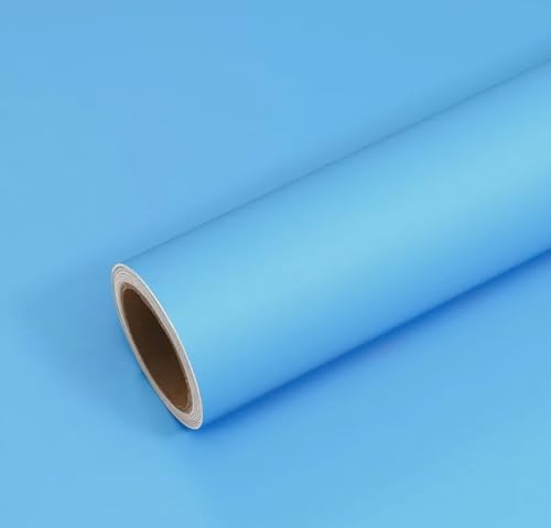 Image of DEEMUS Sky Blue Matte Peel & Stick Self Adhesive Waterproof Sticker for Living Room, Bedroom Office,Almirah, Floor, Tabletop, Wall, Fridge,& Renovation Projects (2 x 10 Feet)