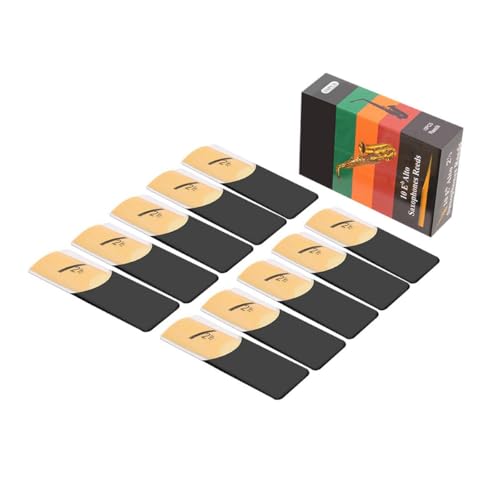 RuiJOTWAT 10 Pack Eb Alto Saxophone Reeds Strength 2.5 Sax Instrument Reed