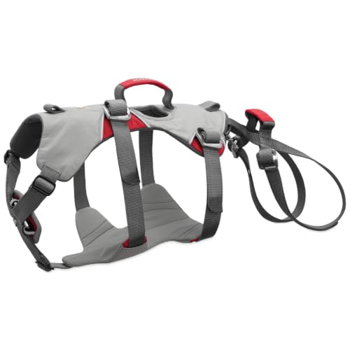 Ruffwear Kletter-Hundegeschirr, Kleine Hunderassen, Größenverstellbar, Größe: S, Grau, Doubleback Geschirr, 30301-045S
