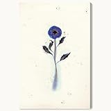 Wynwood Studio Botanical Wall Art Canvas Prints 'Simply Anemone' Florals Home Décor, 24' x 36', White, Blue