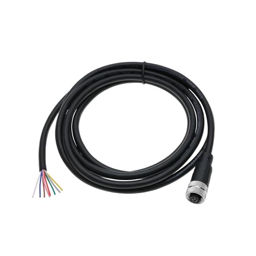 YINETTECH Conector de sensor M12 de 8 pines cable de aviación recto hembra a hembra enchufe de aviación