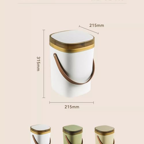Caneca de basura portátil para cocina y baño 31.5x21.5x21.5 cm miniatura 2