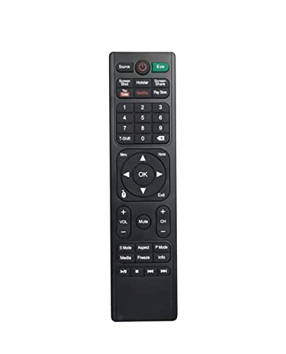 HDF Smart LED Remote Compatible with HOM, BPL, Mitsun, Akai, MEPL, Mitashi Intex & Truvison Smart LED Ultra HD TV (Black)