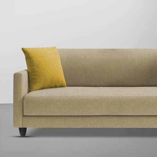 Image of Casaliving Dominic 2 Seater Sofa Set for Living Room (Cream Fabric) Premium Fabric Sofa