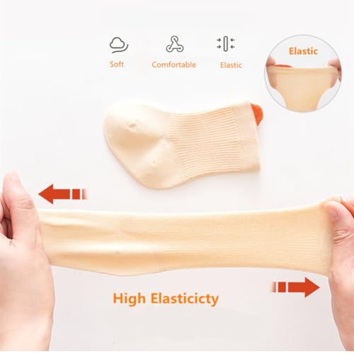 Baby Girl Socks Infant Toddler Cotton Non-Slip Socks Little Girls Ruffled Stockings 4 Pairs4