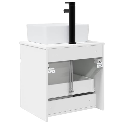 Mueble para lavabo colgante contra la humedad y el desorden en el baño 5