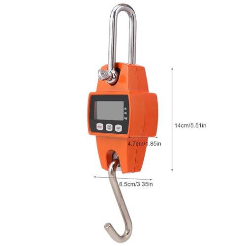 300kg Federwaage Mini Waage tragbare LCD Digital elektronische Edelstahl Haken hängende Gewicht Kran Waage
