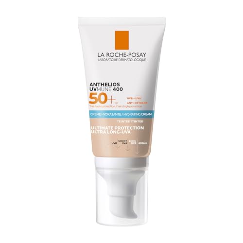 La-Roche-Posay Anthelios UVMUNE 400 SPF50+ Hydrating Tinted Cream for Dry Sensitive Skin Ultimate Sun Protection Ultra Long UVA & UVB Protection 50ml