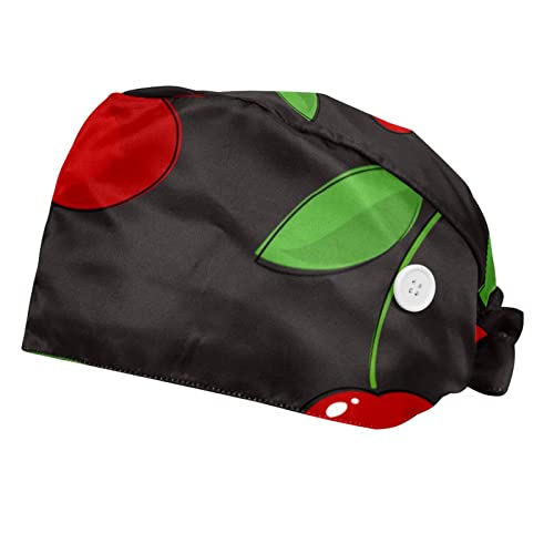 Chapeaux de travail cerise pour hommes et femmes - Lot de 2 couvre-chefs unisexes