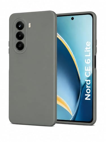 Image of FIRST MART Silicone Back Cover for OnePlus Nord CE 6 lite | Matte Grey Anti-Slip Grip Case, Precise Cutouts, Scratch Resistant, Slim Fit | Pack of 1
