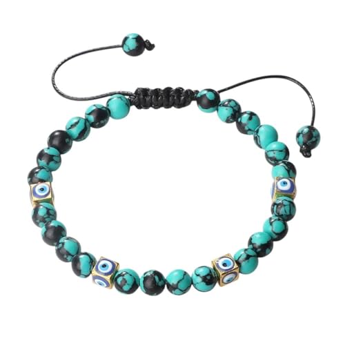 Bracelet œil bleu turc en pierre naturelle, le cadeau de souhait idéal