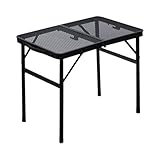 Klappbarer Campingtisch – höhenverstellbar, leicht, tragbar, Picknicktisch für den Außenbereich, Esstisch, für Grillen, Picknicks und Heckklappe, vielseitiger faltbarer Beistelltisch