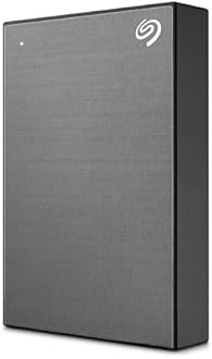 Seagate One Touch 4TB External HDD with Password Protection Space Gray, for Windows and Mac, with 3 yr Data Recovery Services, (STKZ4000404)