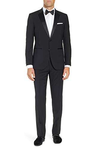 Adam Baker Men's Classic & Slim Fit Two-Piece Formal Tuxedo Suit2