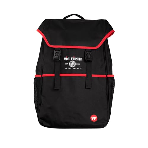 Sac à dos pour baguettes Vic Firth VXBP0053 rouge noir pour vos répétitions