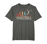 Baloncesto Evolucion Vintage Basket Divertido Hombre Camiseta