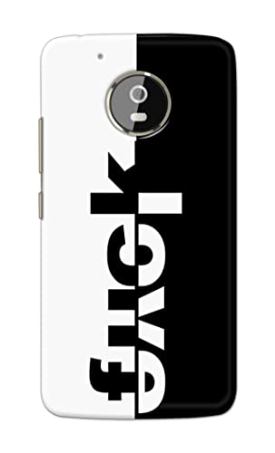 Image of PRINTFIDAA One Words Fukc Love Creative Art Innovative Wonderfull Printed Designer Hard Case for Motorola Moto G5 Plus (5.2 inch), XT1684, XT1685, XT1687 Back Cover -(e) RPM1003
