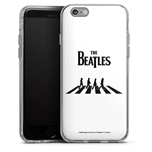 DeinDesign Coque en Silicone Compatible avec Apple iPhone 6 Etui Silicone Coque Souple The Beatles Abbey Road Musique - Les Beatles, Paul McCartney, John Lennon, RIngo Starr, George Harrison DeinDesign Coque en Silicone Compatible avec Apple iPhone 6 Etui Silicone Coque Souple The Beatles Abbey Road Musique