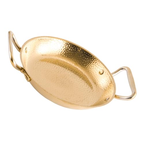 DIYEAH Paellera de Acero Inoxidable Doble Asa Antideslizante Sartén Plana para Cocina Hogar Ollas y Peroles Cocinar Mariscos y Guisos