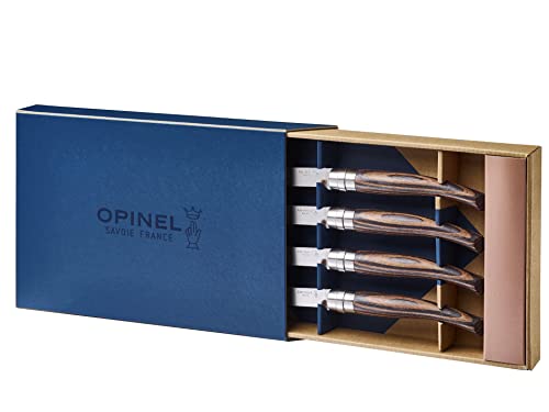 Opinel Table Chic Chocolat Tafelmesser-Set, Klingenmaterial: rostfreier Stahl, Gesamtlänge: 22,5 cm, 254598