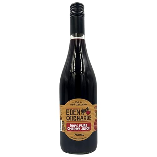 100% ピュア チェリージュース 750ml Byエデン農園 チェリー2kg分使用 ニュージーランド産 非濃縮 無添加 ぐっすりすっきり習慣に