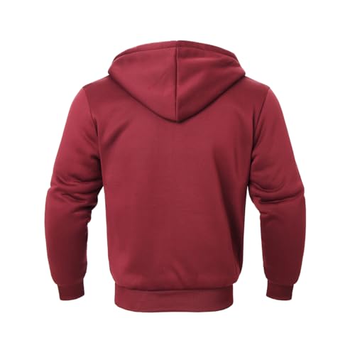 Image of TanBridge Plaid Flannel Hoodie Sherpa Fleece Lined Shirt Jacket Cotton Hoodies Zip Up Winter Warm Coat