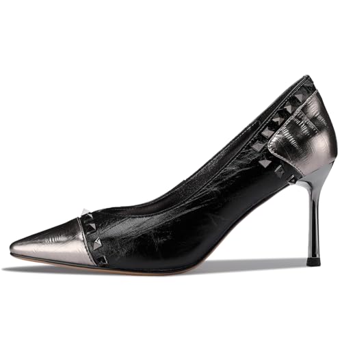 TDD High Heels for Women Stiletto Pointed Toe Leather Pumps Closed Toe Dressy Comfortable Sexy Elegantes Wedding Slip On Formal Prom Sparkly 3 Inch Shoes2