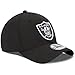 New Era Unisex-Adult NFL 39THIRTY Team Color Primary Primary Logo Stretch Fit Flex Football Cap Hat - Las Vegas Raiders Black - Medium/Large