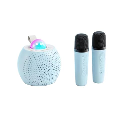 Altoparlante Karaoke Portatile con 2 Microfoni Audio Musicale per Casa con Luci LED per Feste di Compleanno. bluetooth wireless