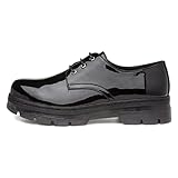 Lilley Ashley Womens Black Patent Lace Up Shoe - Size 6 UK - Black