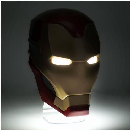 Paladone | Marvel Iron Man Mask Light | Officially Licensed Disney Merchandise | USB & Battery Powered | Desk Lamp | Avengers Desk Light | Tony Stark Table Lamp