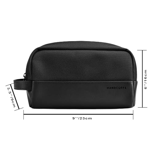 Image of Handcuffs Toiletry Bag for Men & Women, Travel Pouch for Shaving Kit & Cosmetics | Water Resistance Pouch for Travel | Accessories Organiser (Black)