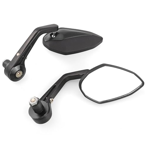 Espejos de extremo de barra 22mm para rutas urbanas y viajes en moto con cristal convexo