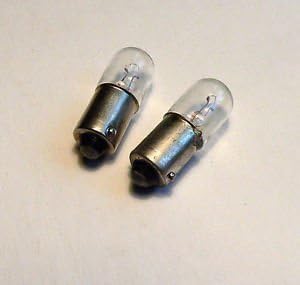 6.3V 0.15A Light Bulbs pair for Valve Radio Dial or Amplifier Pilot Lamp BA9S