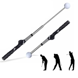 Hairchens Retractable Golf Swing Training Aid, Rhythm Click Sound Warm-up Golf Swing Trainer, Golf Grip Trainer, Golf Training aid Indoor and Outdoor Golf Equipment for Beginners and Professionals