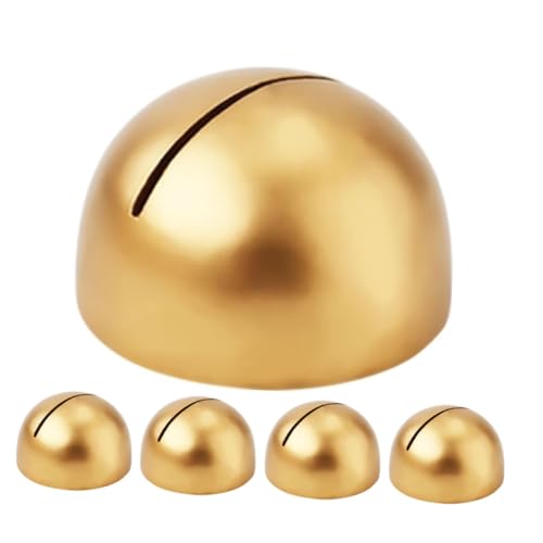 minkissy 5個丸型席位牌名片? 木製ベース付き カーリング数字ホルダー ウェ