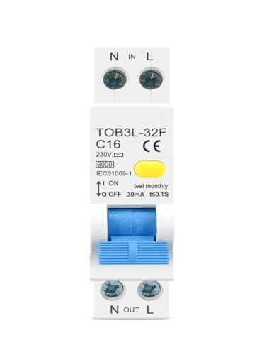 Disyuntor automatico diferencial 1P+N 6kA interruptor magnetotermico de 6A 230V contra fuga electrica