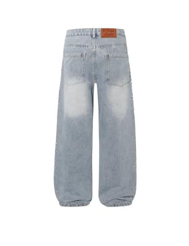 Aelfric Eden Barrel Jeans Rhinestone Application Loose Jean Casual Denim Pants Wide Leg Streetwear2