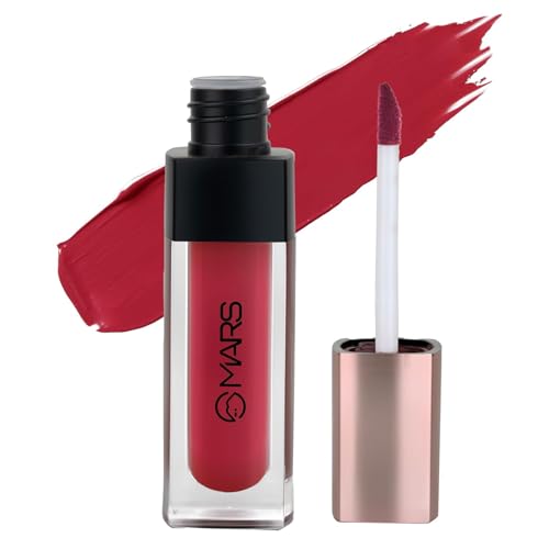 Image of Liquid Lipstick, Red, Matte Finish, Hydrating, Transfer-Proof, Smudge-Proof, Upto 12Hr Stay, Lightweight Mousse Formula, Doe Foot Applicator (LL20) (Get Poppin - 16)
