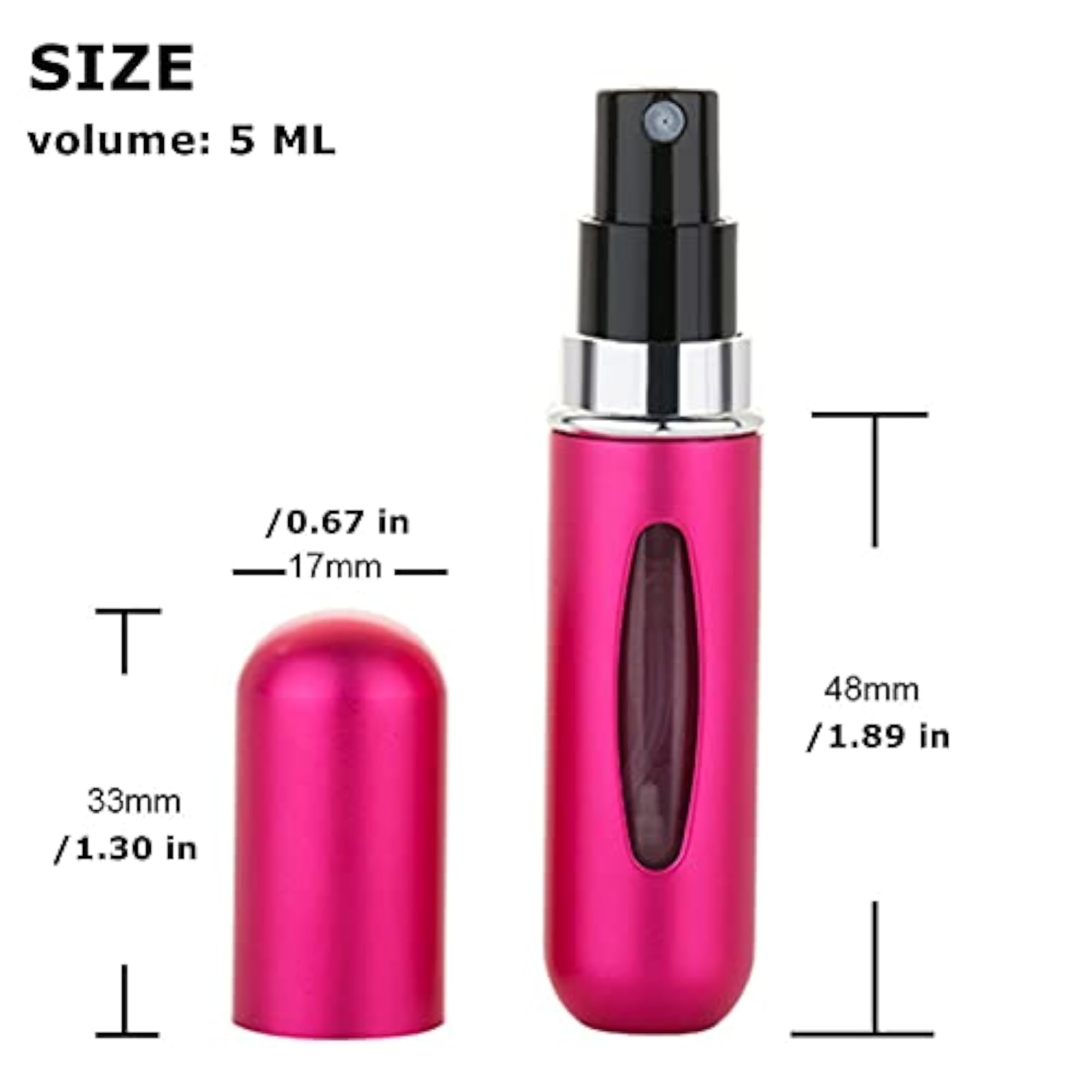 Perfume Atomiser Bottles, 3 PCS 5ml Refillable Spray Bottle