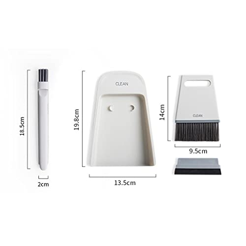 Mini-Kehrschaufel-Set für den Schreibtisch, Besen, Reinigung, Staub, feine Nahtbürste, kleine Bürste (Bildfarbe) – Bild 3