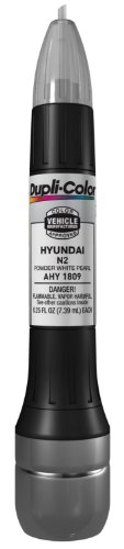Image of Dupli-Color AHY1809 Powder White Pearl, Exact Match, Scratch Fix All-in-1 Touch-Up Paint, Formulated to Match Hyundai, 0.5 oz