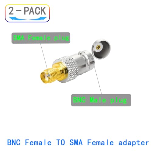 Adaptador coaxial BNC a SMA hembra para RF miniatura 2