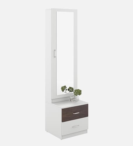 Image of Peter Dressing Table with Storage Engineered Wood | Frosty White Matte Finish | Water-Resistant, Termite & Scratch-Proof | 3-Year Warranty