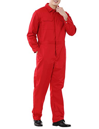 TopTie Workwear Mechanic Coverall 8.5 oz Polyester Cotton Blend Size Regular
