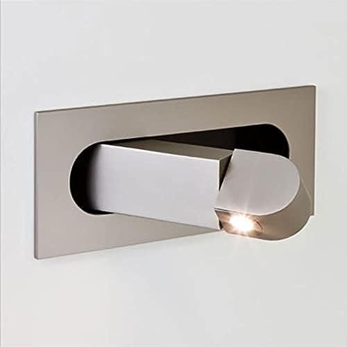 Lampada da Parete a LED da Incasso Faretto da Lettura Regolabile sul Comodino, Mini Applique da Parete per testiera, Faretti da Parete per Camera da Letto Lampade da Notte per Soggiorno di h