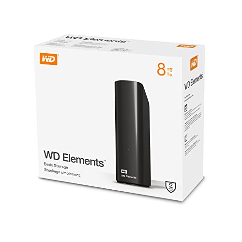 Image of WESTERN DIGITAL Digital WD Elements Desktop 8TB USB 3.0 3.5' External Hard Drive - Black Plug & Play Formatted NTFS for Windows 10 /8.1 /7
